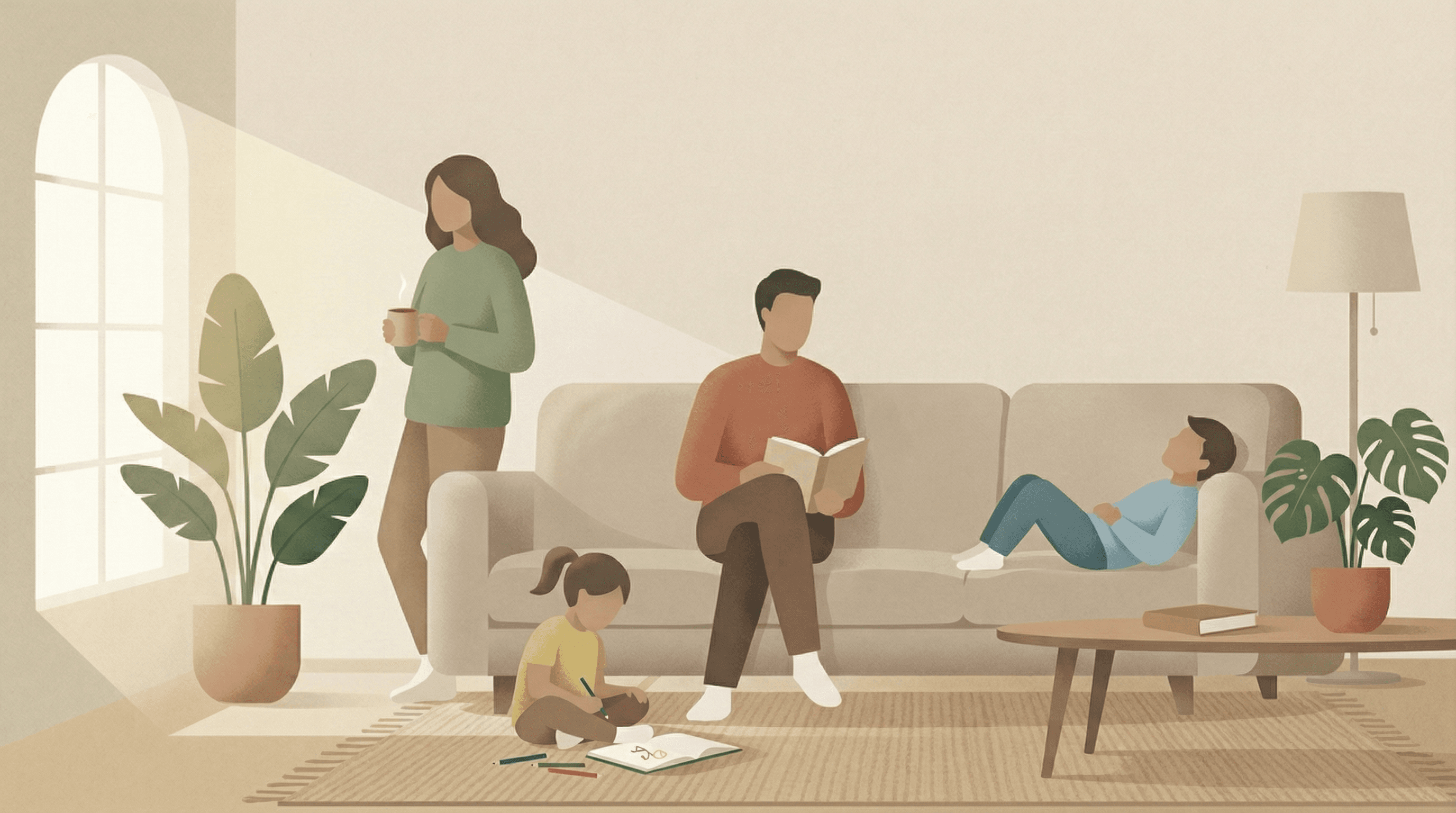 Sammenbragt familie der får indblik i hinandens mønstre